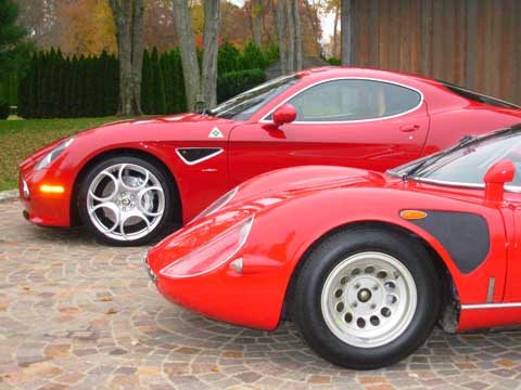 Alfa Romeo 33 Stradale classic af67 en Diva Concept uit 2006