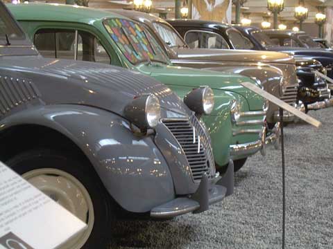  rear drive Renault 4CV and the front engined rear drive Peugeot 203