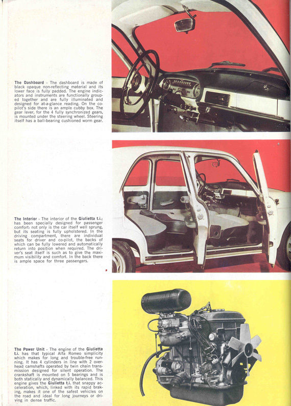 1962 Alfa Romeo Giulietta Berlina e ti Brochure